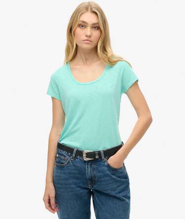 T-shirt à encolure dégagée